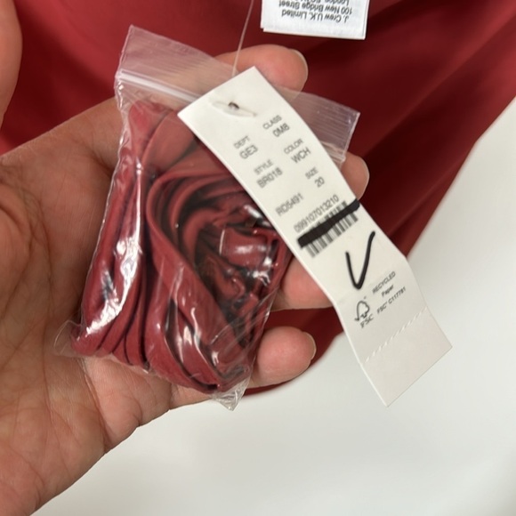 J. Crew Twist Front Bandeau One Piece Swimsuit Women's Plus 20 Warm Chimney NWT - Picture 7 of 13